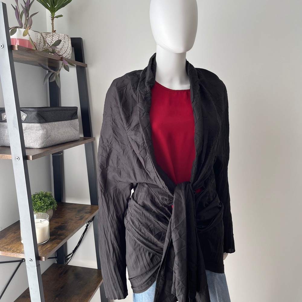 Marie Saint Pierre Elegant Black Quilted Women's Vest Size M